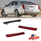 Pair of Red Lens Rear Bumper Reflector Lights for Cadillac XTS (2013–2017)