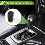 Gear Shift Knob Cover for Mazda 3 (2014–2018) Pebbled Black Beige Faux Leather