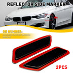 Set of 2 Smoke Bumper Reflectors for BMW 328i (2012–2015)