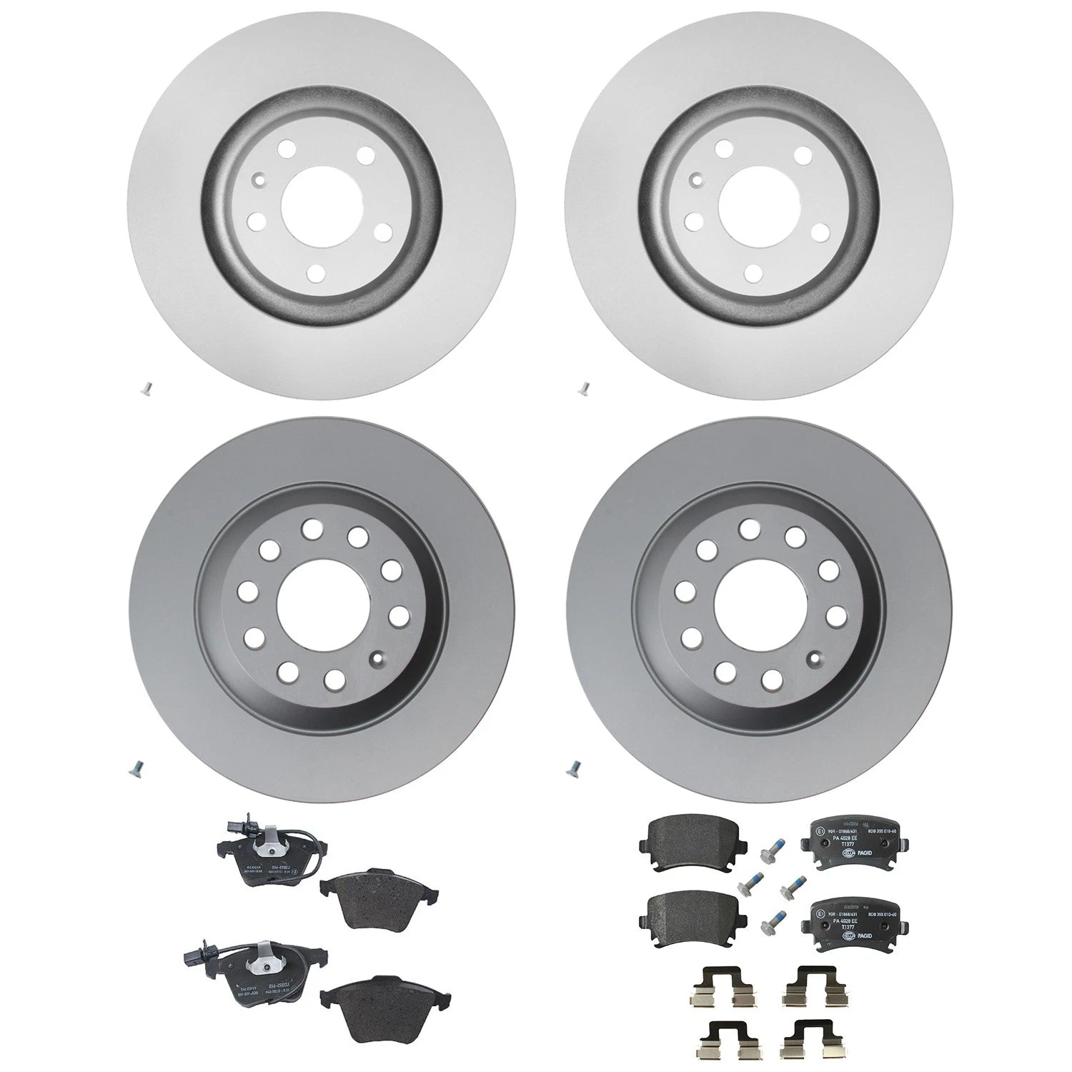 Hella Front & Rear Low-Met Disc Brake Pad Kit for Audi A6 Quattro (2005)
