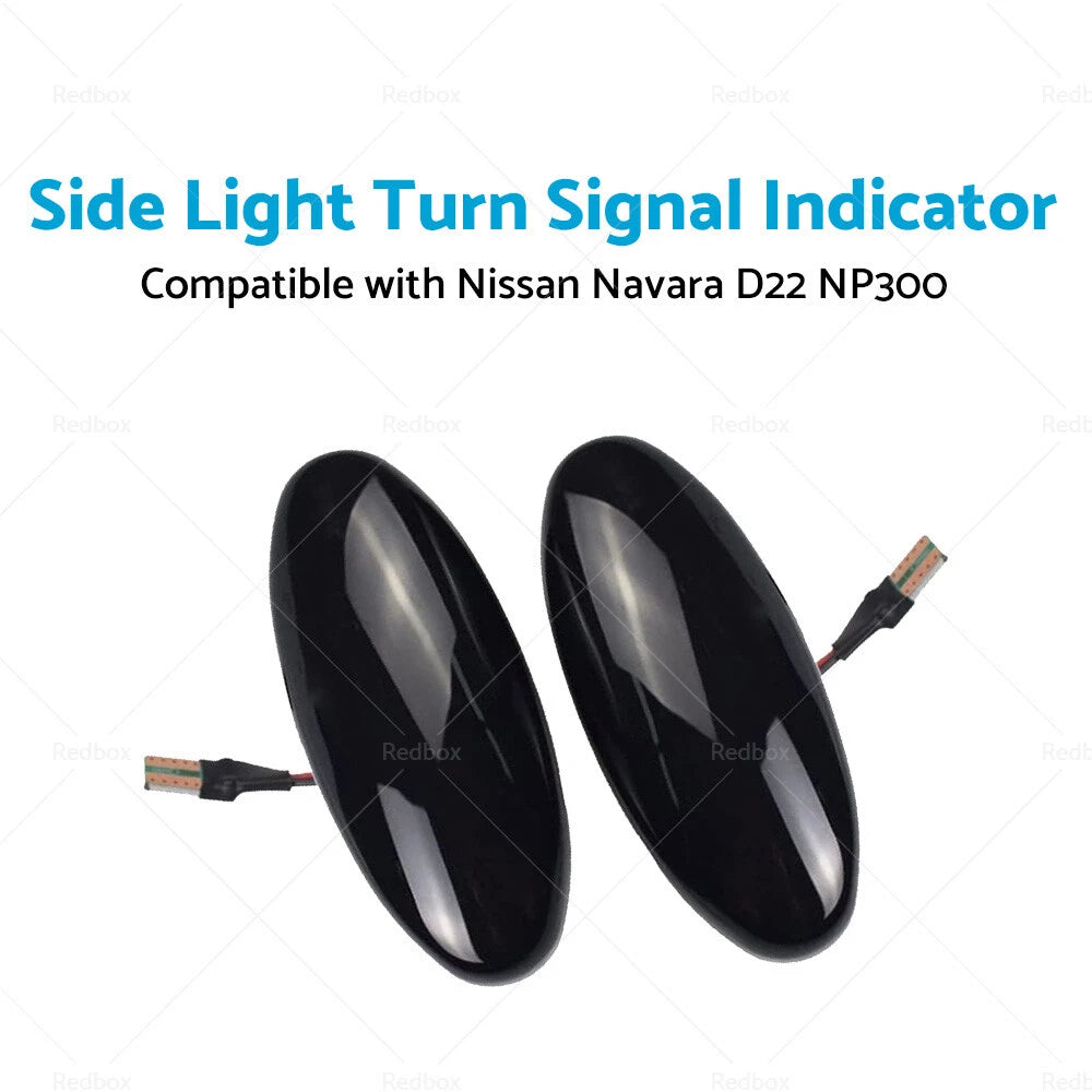 2X Dynamic Side Light Turn Signal Indicator for Nissan Navara D22 NP300
