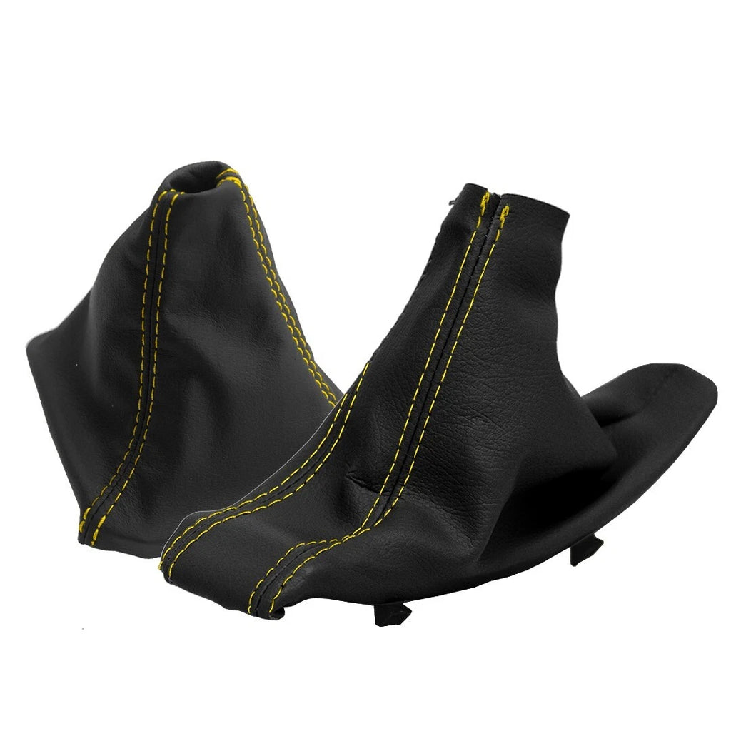 Manual & E Brake Boot Set for BMW E36 (1992–1999) Yellow Stitch