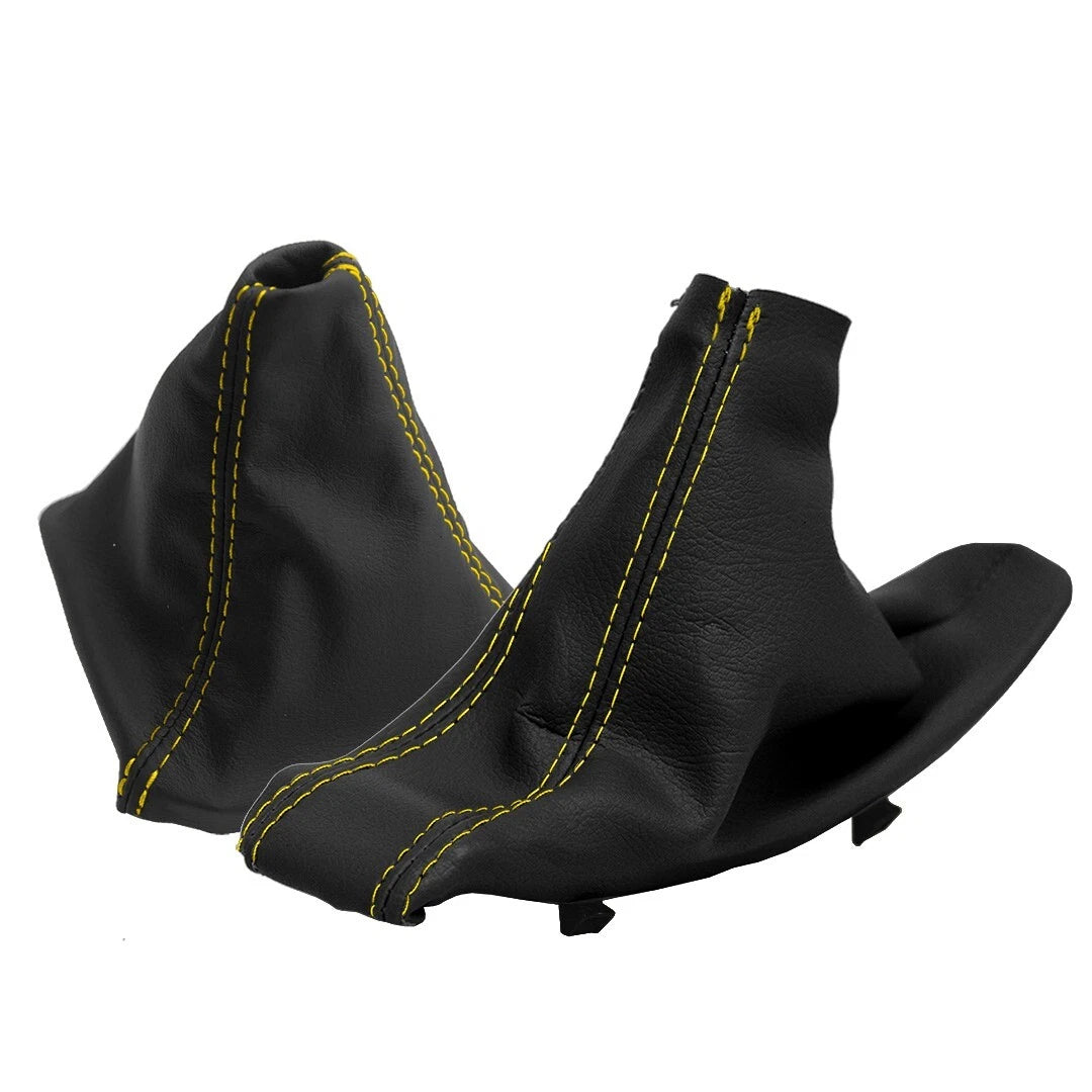 Manual & E Brake Boot Set for BMW E36 (1992–1999) Yellow Stitch