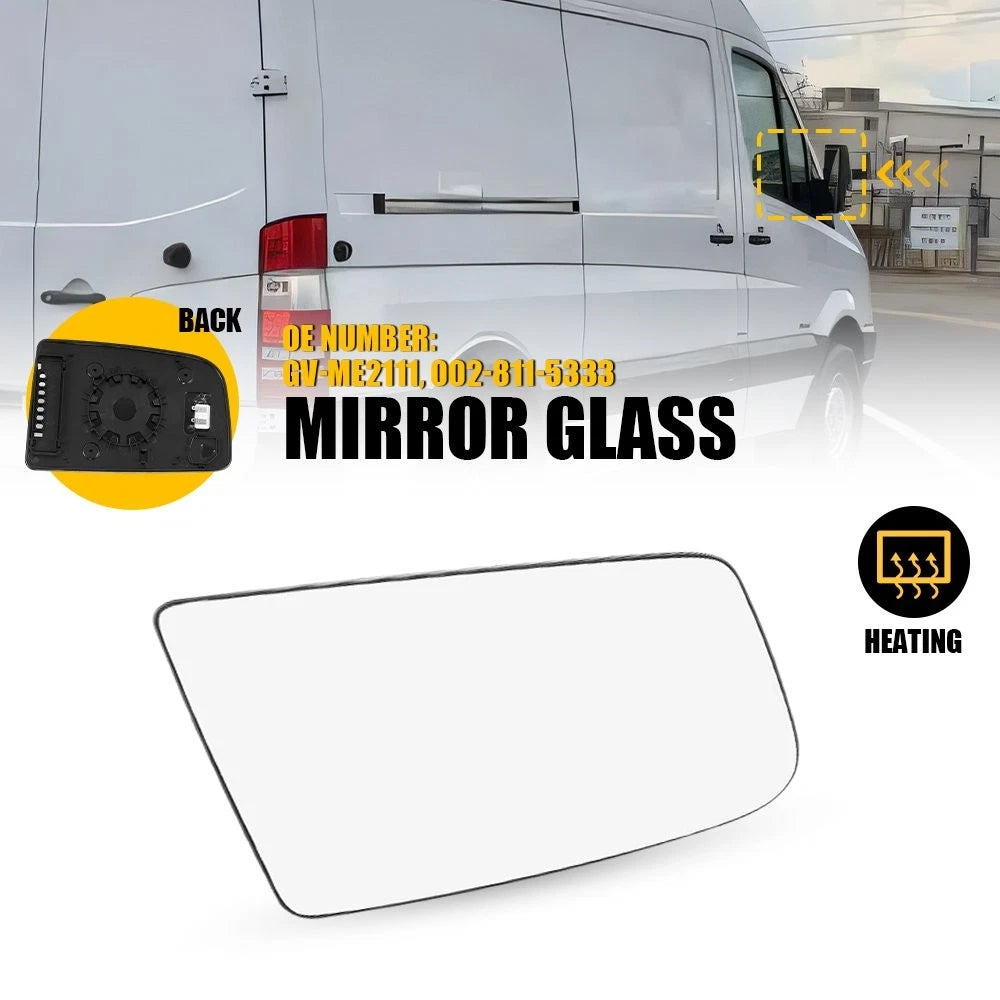 Right Side Heated Mirror Glass for Mercedes-Benz Sprinter (2010–2018)