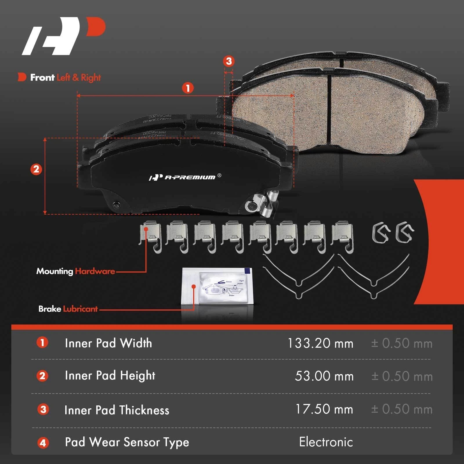 Front Ceramic Brake Pads for Toyota Camry 1992–2001 & RAV4 Corolla Geo