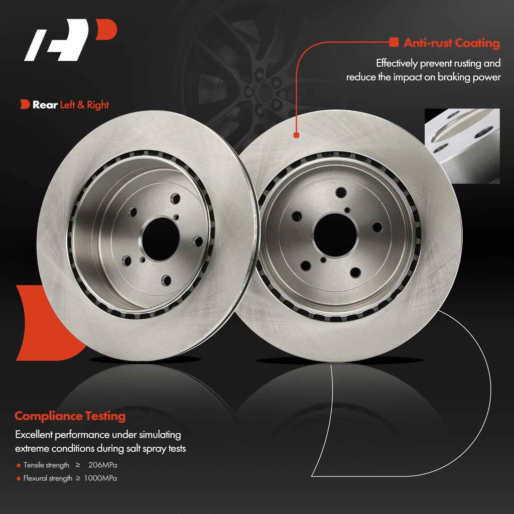 Rear Disc Brake Rotors & Ceramic Pads for Subaru Impreza (2005–2007)