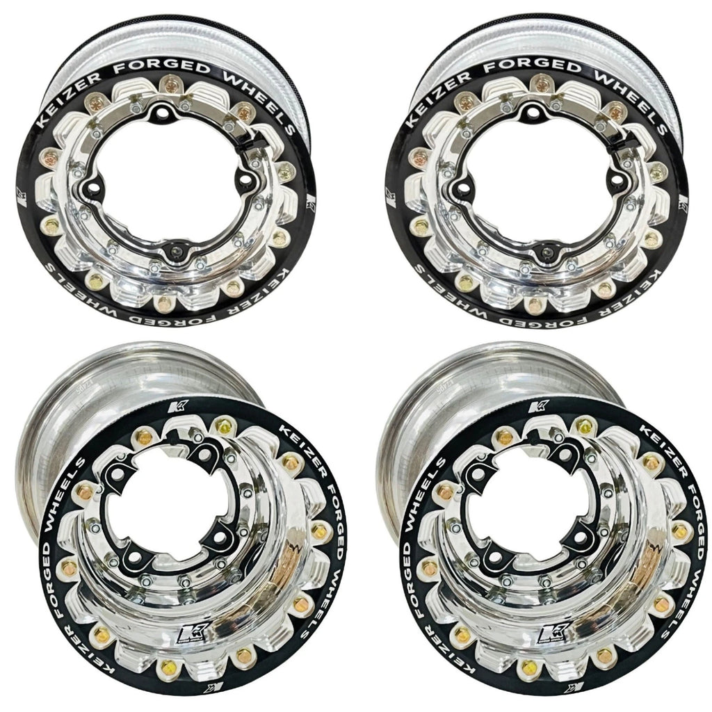 Set of 4 Keizer Forged Beadlock Rims for TRX 450R 450ER 400EX 250R (2004–2023)