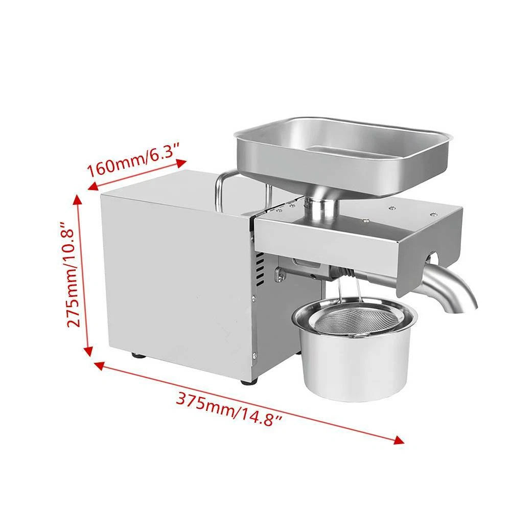 Cold Hot Oil Press Machine for Nut Seed Oil Extraction (610W)