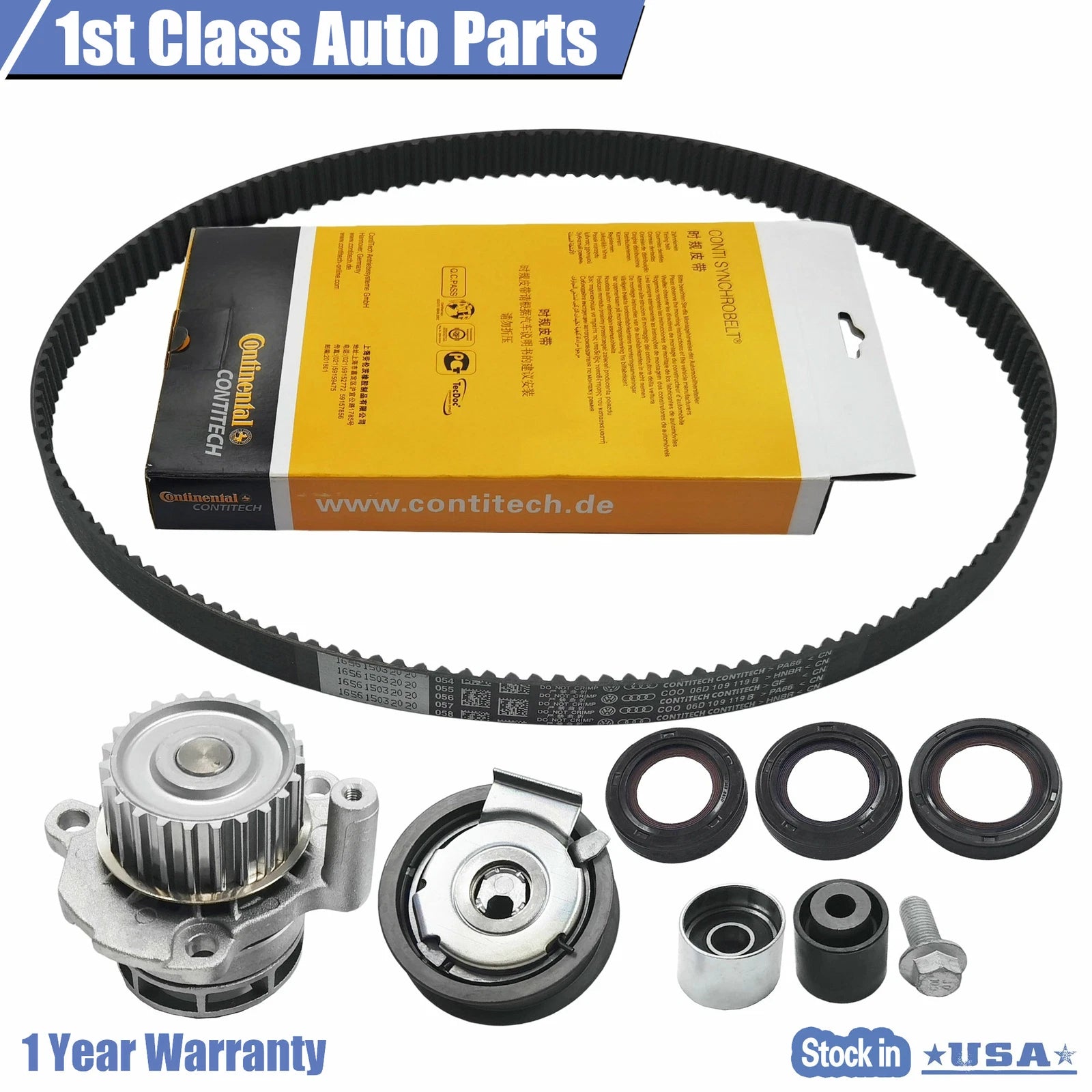 Timing Belt Water Pump Set for Audi A3 A4 TT Volkswagen EOS Jetta Passat