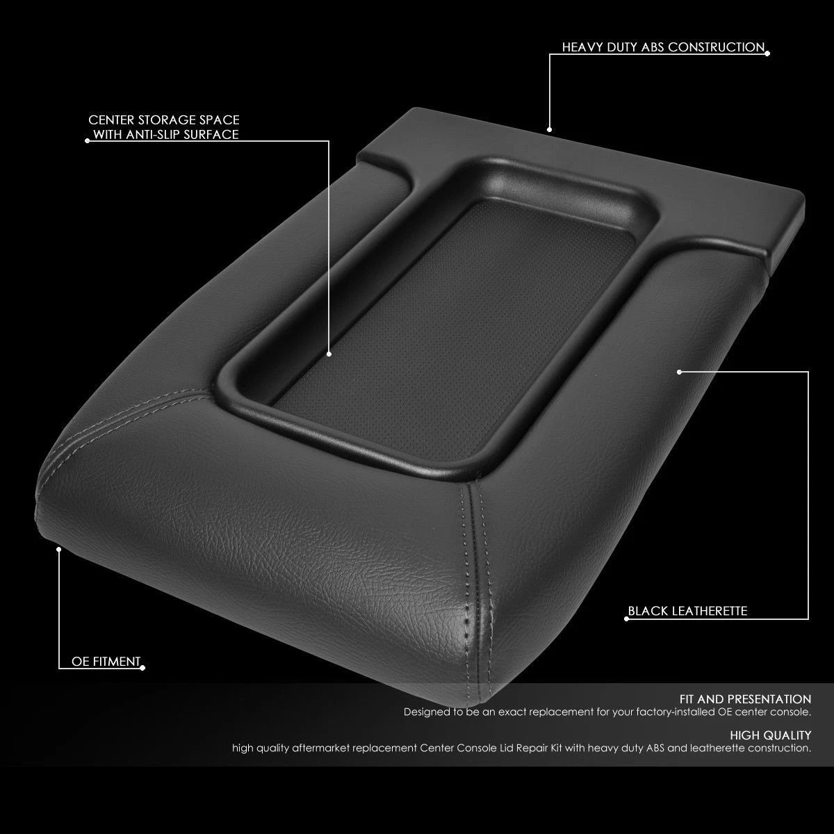 Center Console Lid Arm Rest Latch for Avalanche Silverado Sierra (1999–2007)