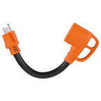 5-15P to TT-30R RV Power Adapter Cable 15A Male to 30A Female 12"