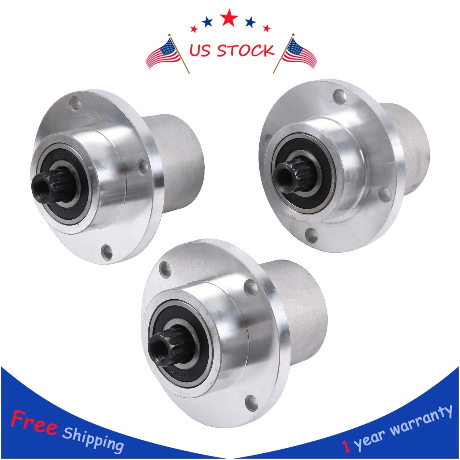 Set of 3 Spindle Assemblies for Hustler FasTrak Zero Turn (–)