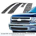 Stainless Black Billet Grille Insert for Chevy Silverado 1500 (2007-2013)
