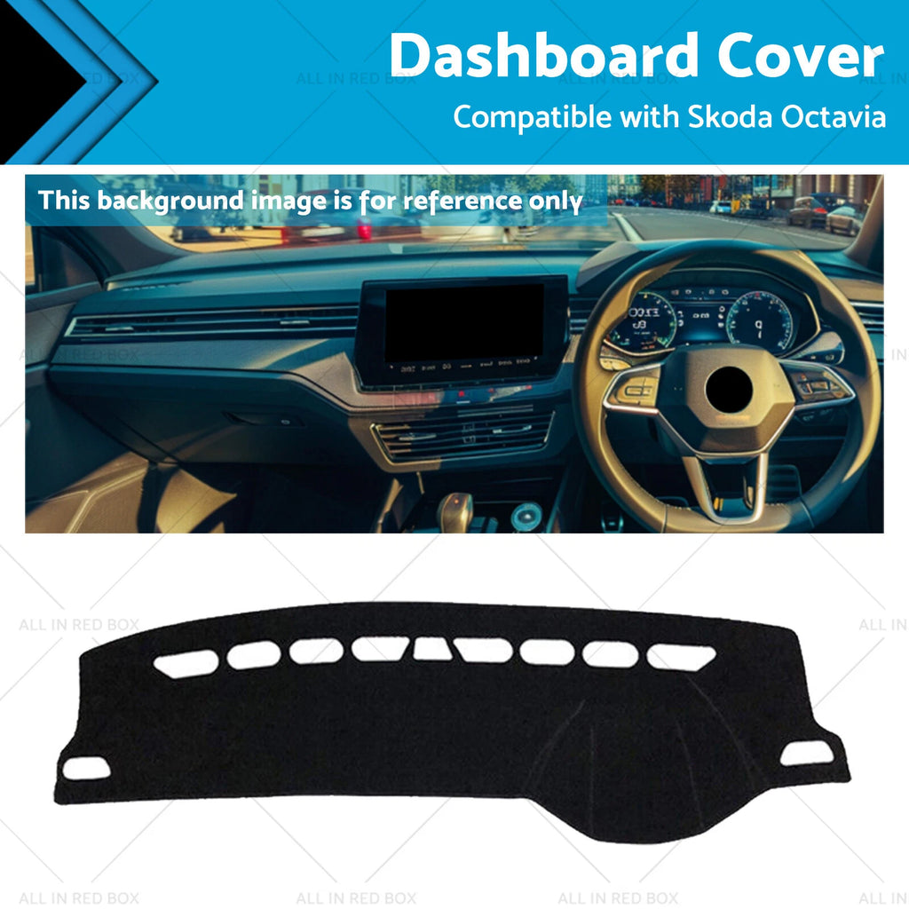 Dash Mat for Skoda Octavia Mk3 (2013–2020) - Black Non-Slip Cover