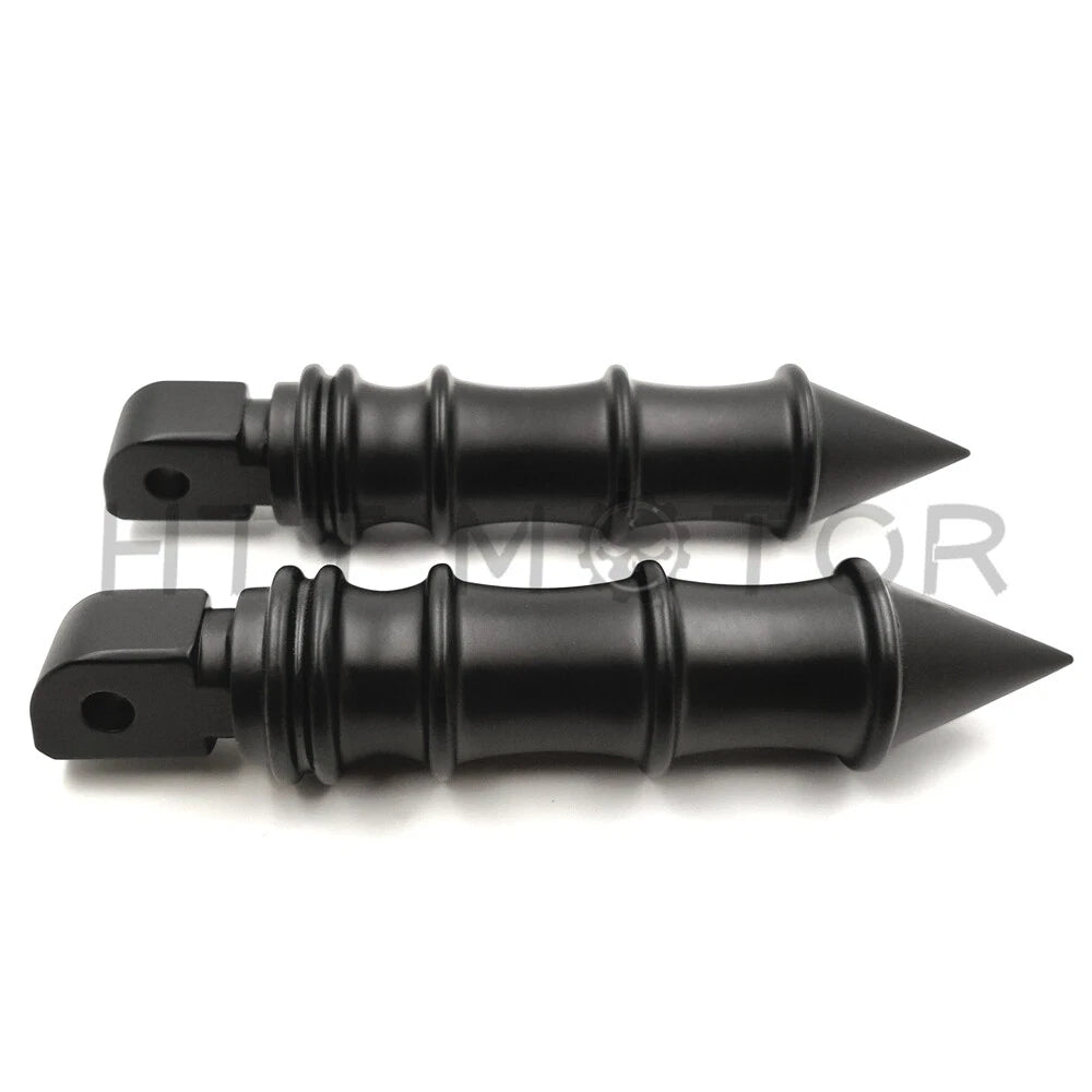 Spike Bamboo Footpegs for Harley Softail Fat Boy FLFB, Fat Bob FXFB (2018–2023)