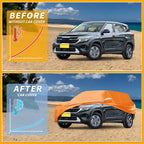Waterproof Car Cover for Kia Seltos (2020–2023) - Orange Cotton, Zipper