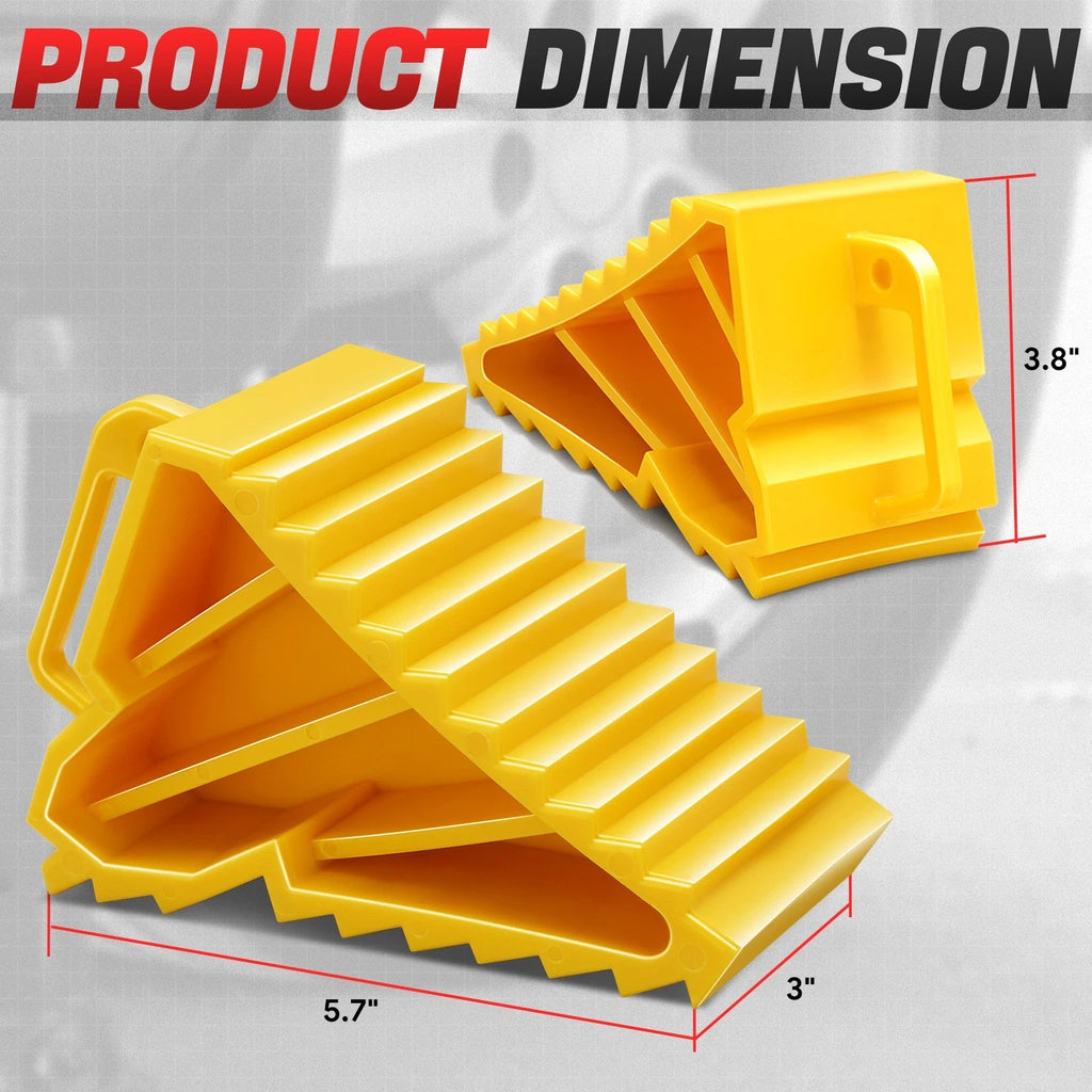 Stackable Wheel Chock with Handle for Universal Use (8000 lbs Capacity)