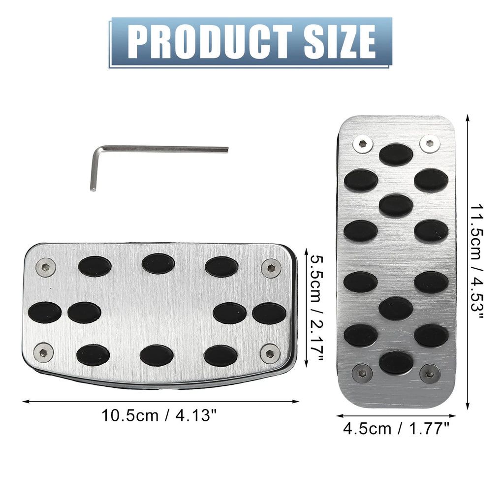 2X Gas Pedal Brake Pedal Pad Anti Slip Cover for Mitsubishi 
