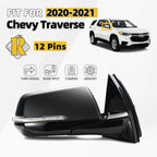 Side Mirror for Chevy Traverse (2020–2021) w/ Blind Spot, HD Camera, 12 Pins