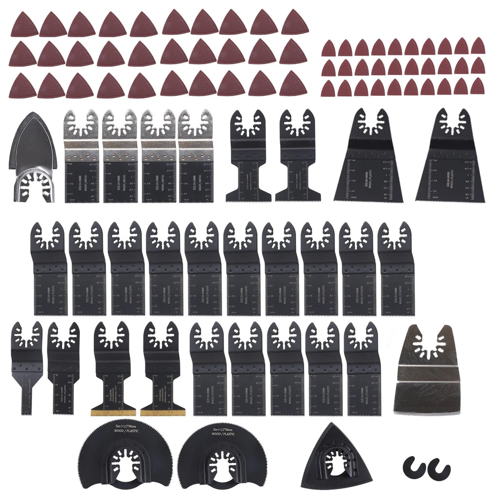 Set of 94 Oscillating Saw Blades for Universal Use