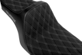 SLYFOX High Noon Seat for FLH/FLT (Double Diamond, Silver Logo, Silver Stitch)