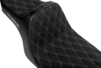 SLYFOX High Noon Seat for FLH/FLT (Double Diamond, Silver Logo, Silver Stitch)