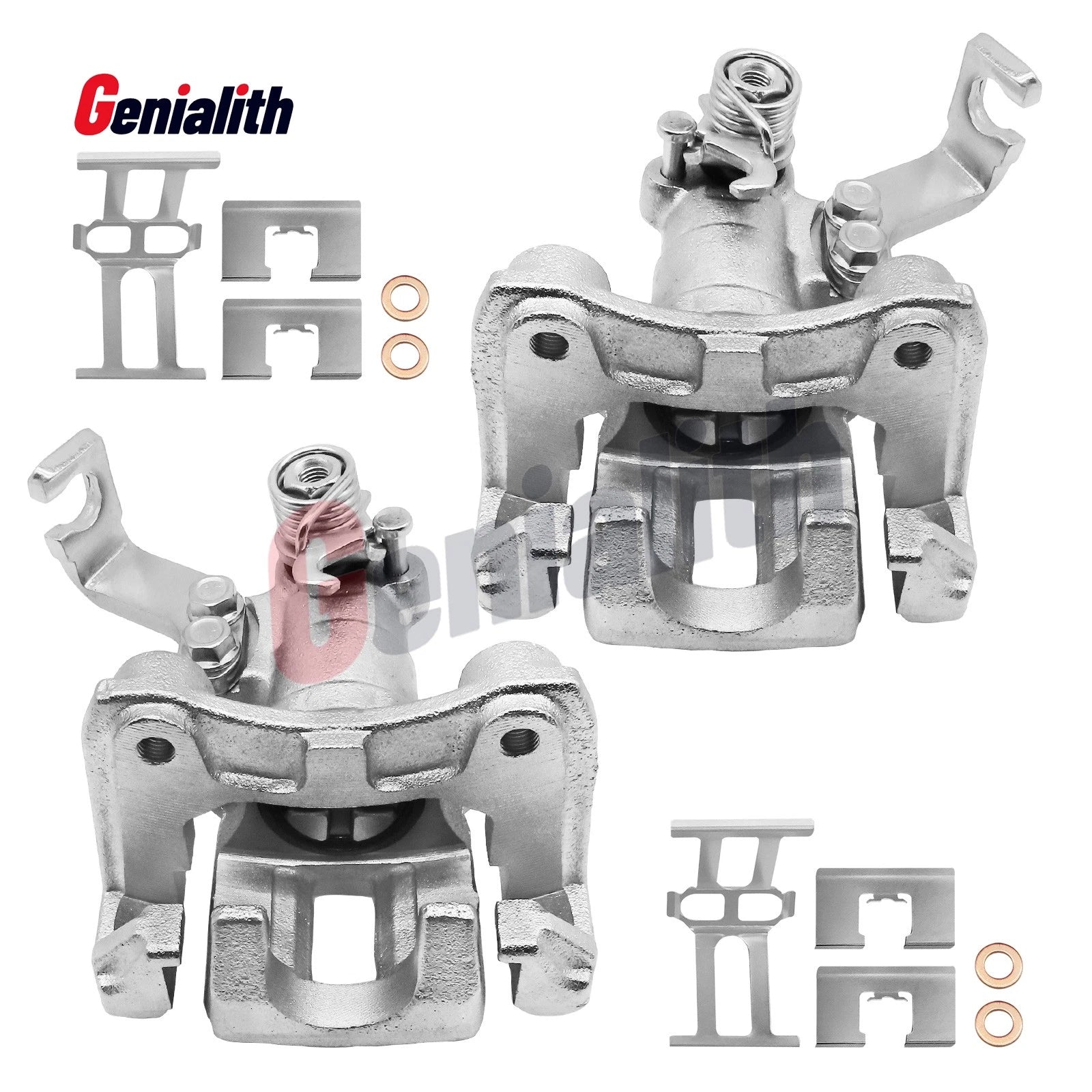 Set of 2 Rear Disc Brake Calipers w/Bracket for Suzuki SX4 (2007–2013)