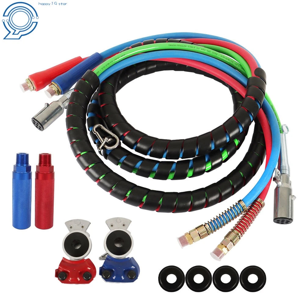 3-in-1 Air Line Hose Assembly for Semi Truck Tractor (15FT)