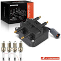 1x Ignition Coil & 4x Iridium Spark Plugs for Subaru Forester 