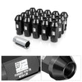 20Pcs M12x1.25 Closed End Knurled Acorn Lug Nuts for Universal Fit