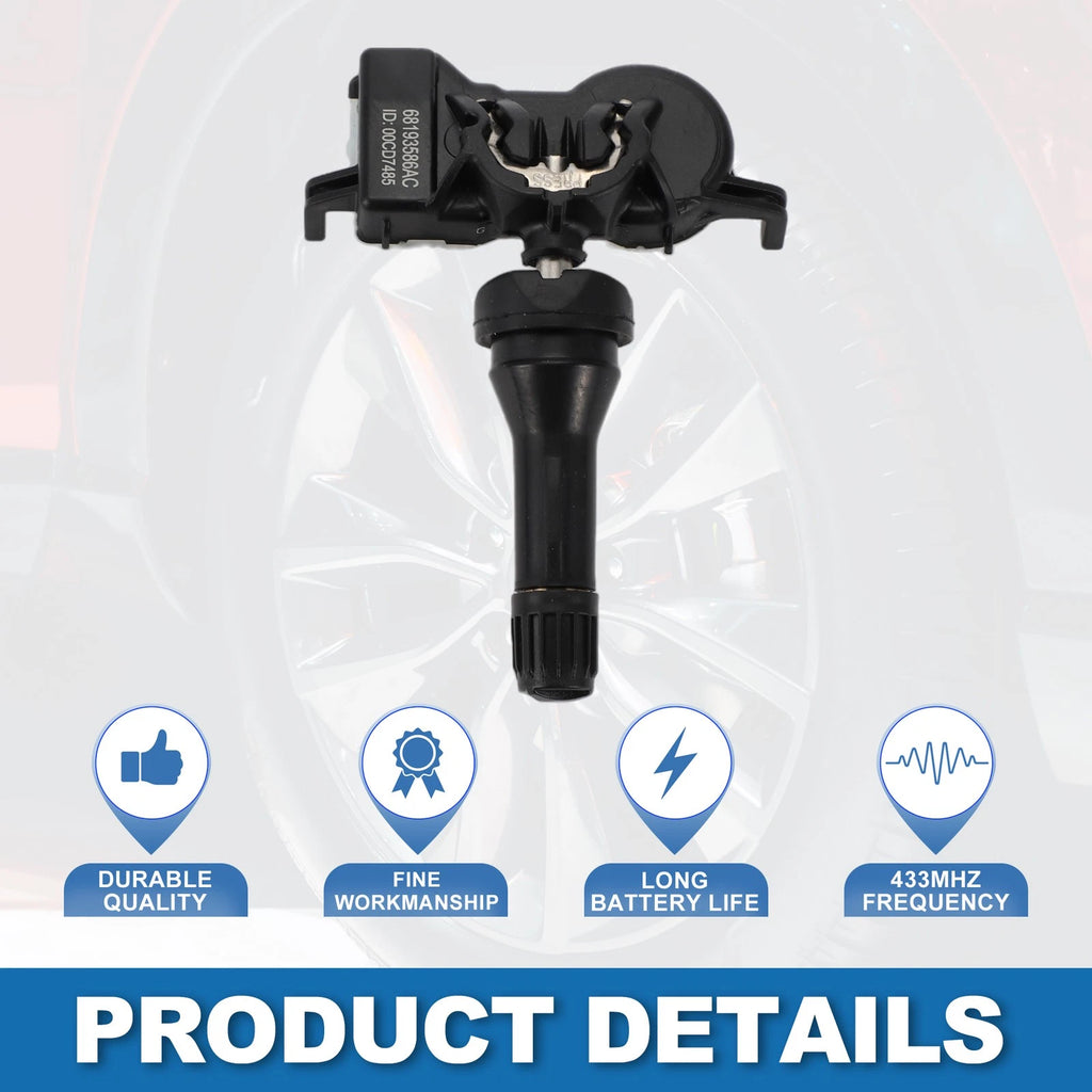Tire Pressure Sensor 68193586AC for Jeep Renegade (2015–2016) 433MHz