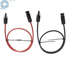 1 Pair 3 Feet Solar Panel Extension Cable 10 AWG for Universal Use