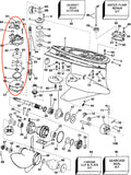Water Pump Impeller Repair Kit for Johnson Evinrude V4 V6 V8 (75-250 HP)