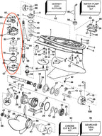 Water Pump Impeller Repair Kit for Johnson Evinrude V4 V6 V8 (75-250 HP)