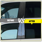 Set of 6 Stainless Steel Chrome Window Pillar Post Covers for Cadillac XT5 (2017–2024)