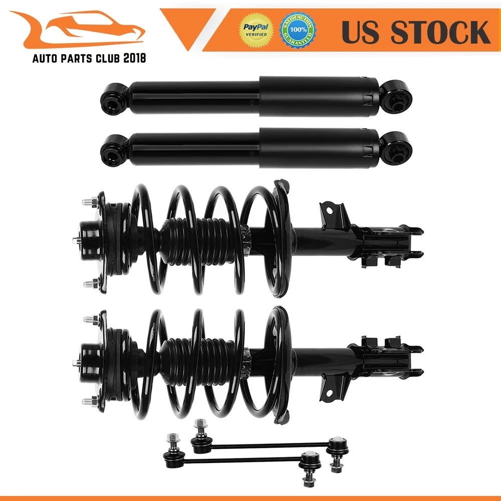 Front Struts & Rear Shocks Kit for Kia Forte (2010–2013) w/Coil Spring & Sway Bars