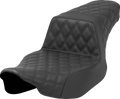 SADDLEMEN Step-Up Seat for FL (2023–2024) - Front/Rear Lattice Stitch - Black