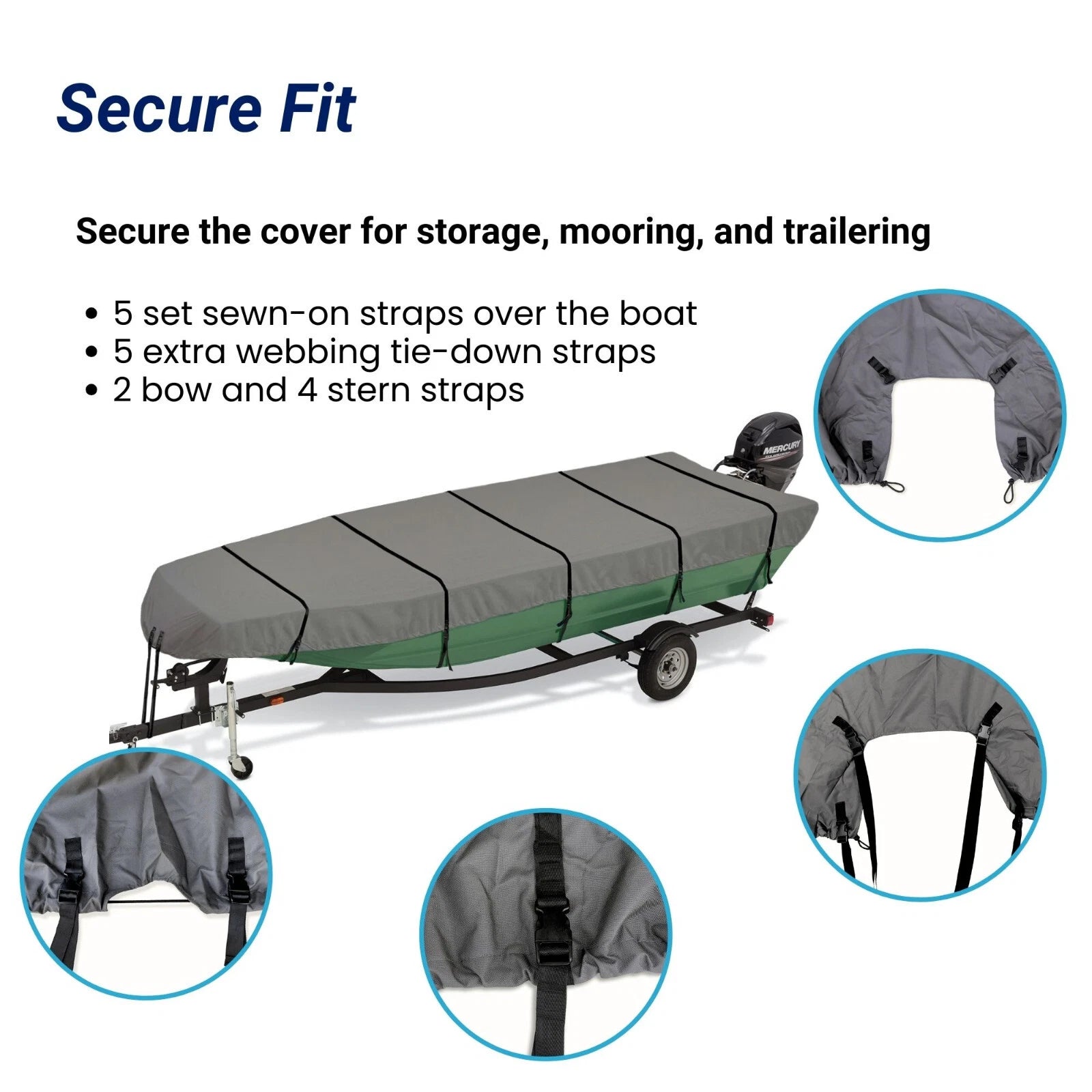 Jon Boat Cover for Eliteshield (600D Marine Grade Polyester)