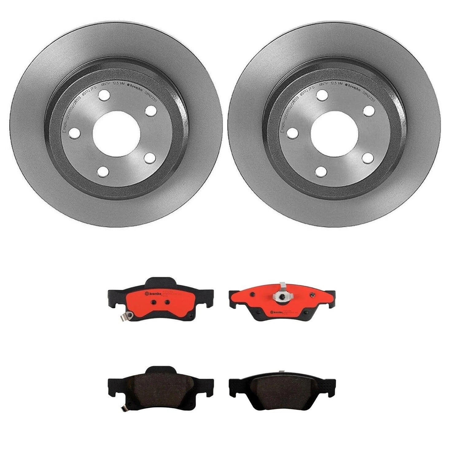 Brembo Rear Brake Kit 330mm Rotors Ceramic Pads for Durango Grand Cherokee (2011–2020)