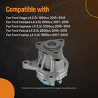 Coolant Water Pump for Ford Explorer 2.3L (2016–2019) EJ7Z8501D Aluminum