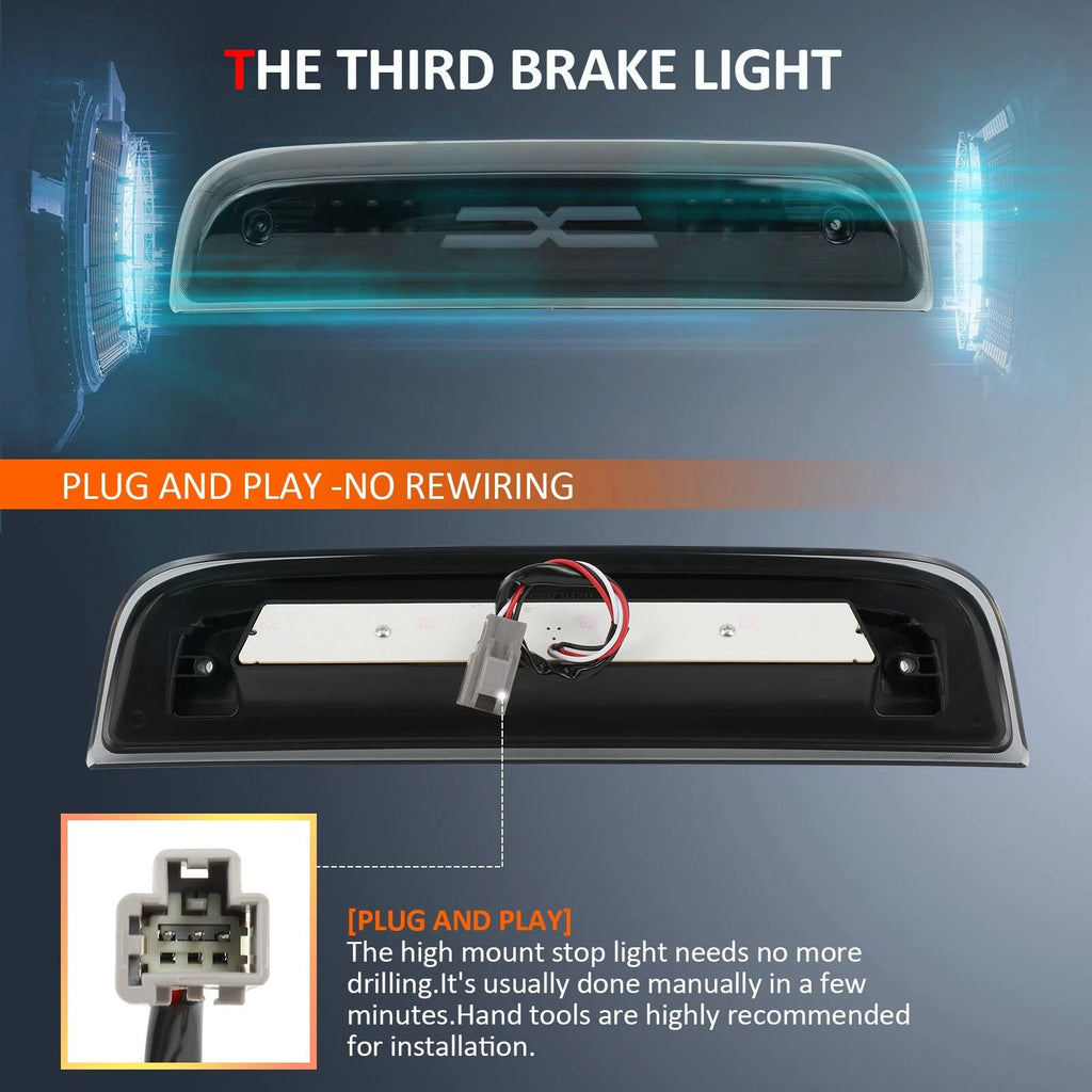 Third Brake Light for Chevy Silverado (2014–2018) Black Housing Smoke Lens
