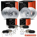 Front & Rear Drilled Brake Rotors & Ceramic Pads for Jeep Cherokee (2018–2022)