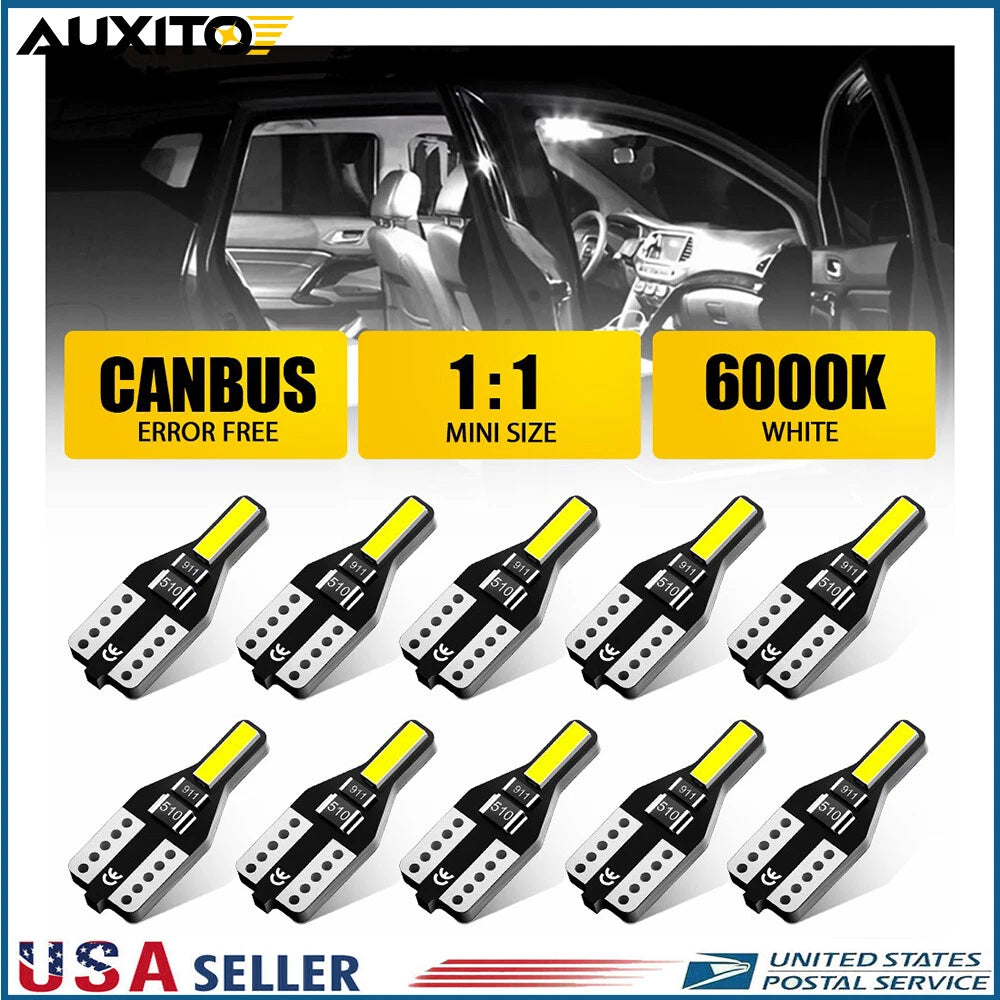 2X T10 LED Light Bulbs for Make Model (YYYY–YYYY)