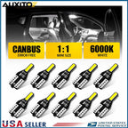 2X T10 LED Light Bulbs for Make Model (YYYY–YYYY)