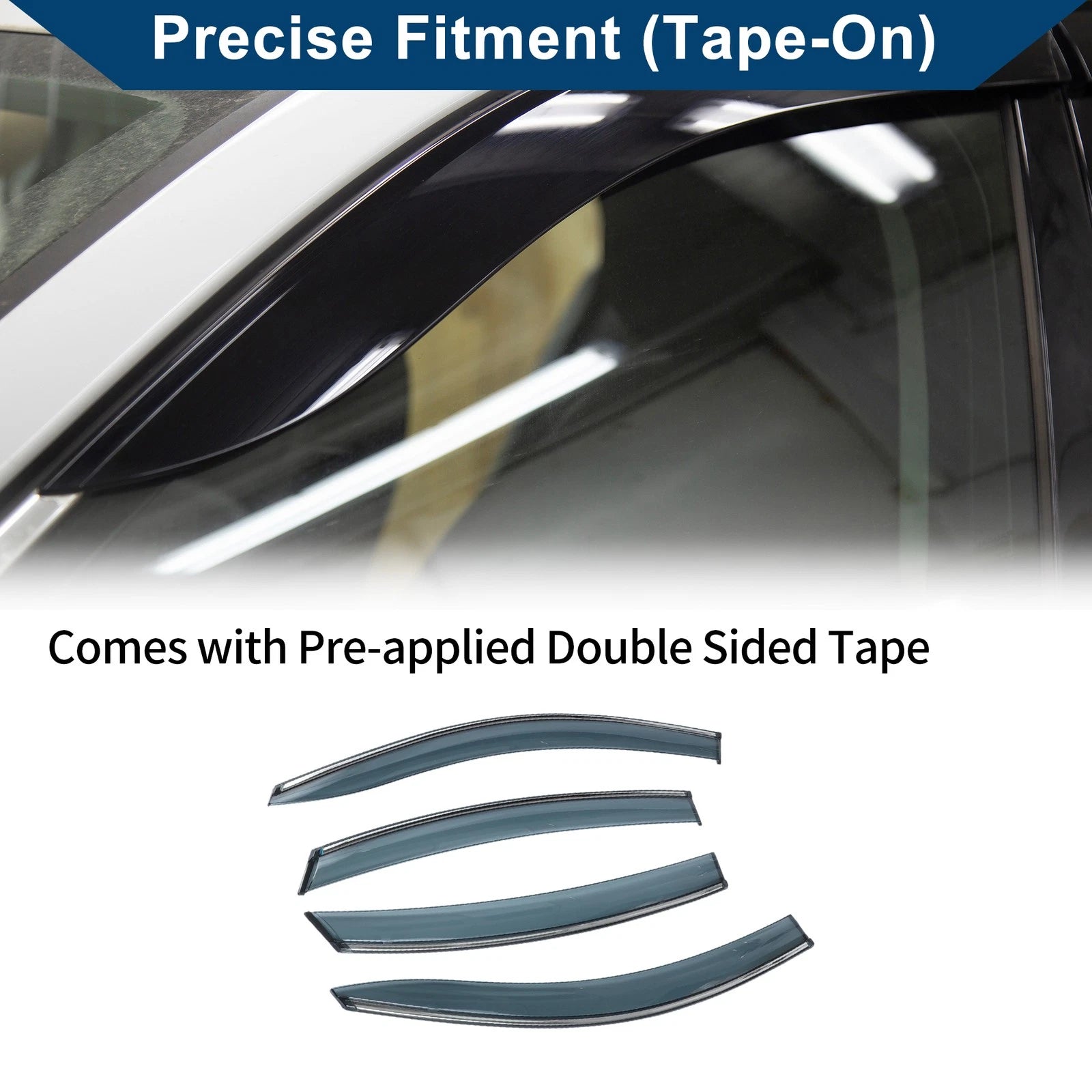 Set of 4 Window Deflectors for Nissan Sentra (2007–2012) 1A Auto 1AWWD00001