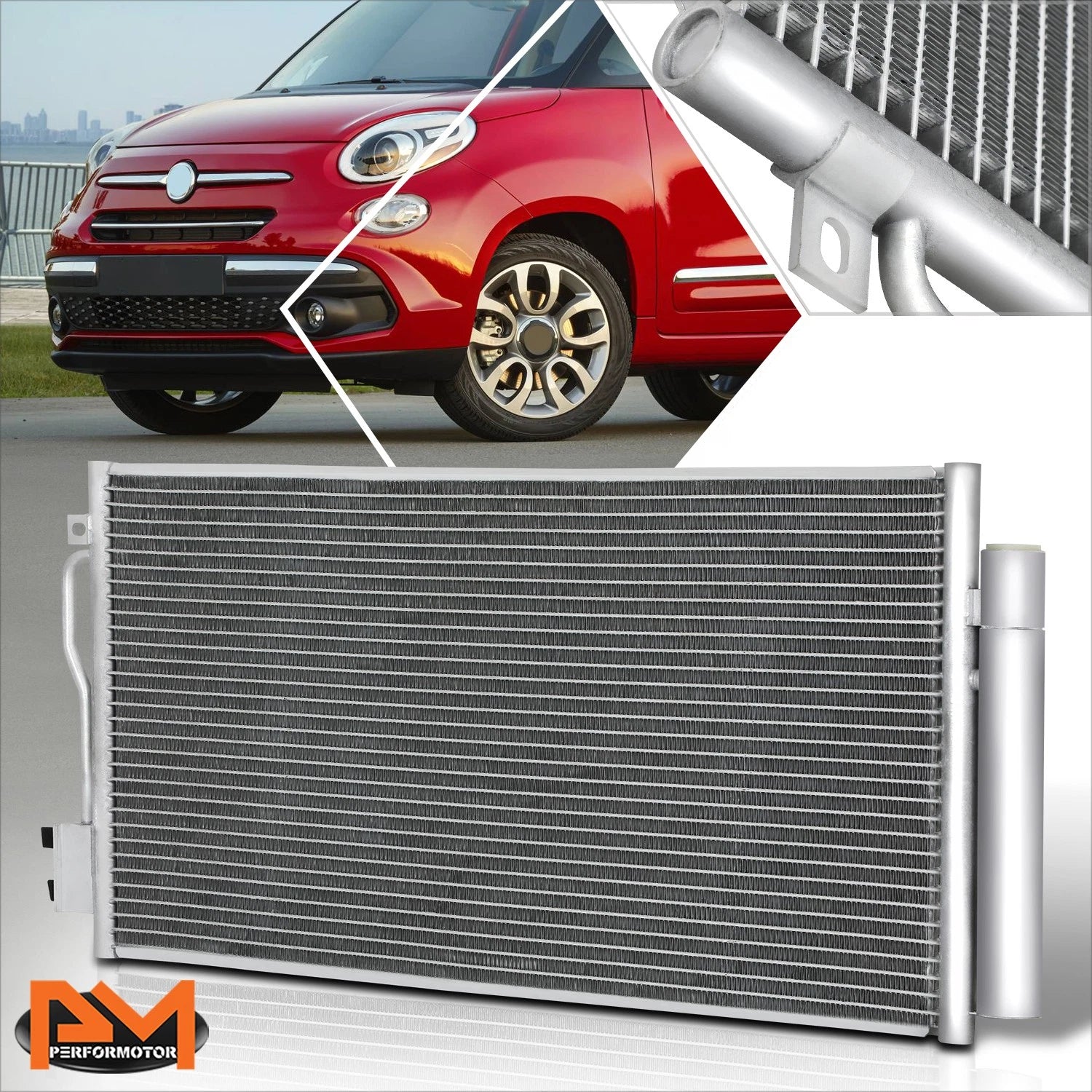 A/C Condenser for Fiat 500L (2014–2020) Aluminum Core Replacement
