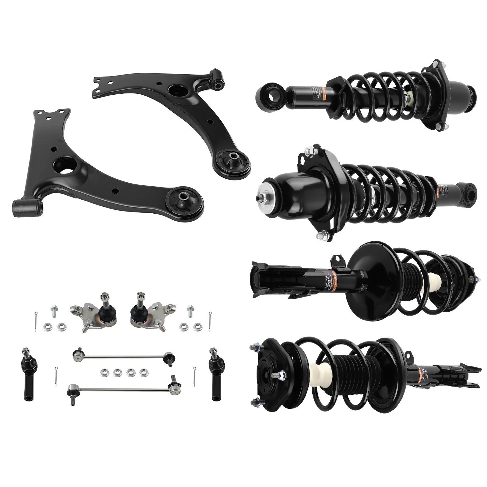 14x Complete Front Rear Struts Control Arm Sway Bar for Toyota Corolla (2009–2013)