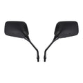 Pair Black Rearview Mirrors for Kawasaki KLR250 KLR600 KLR650 (M10)