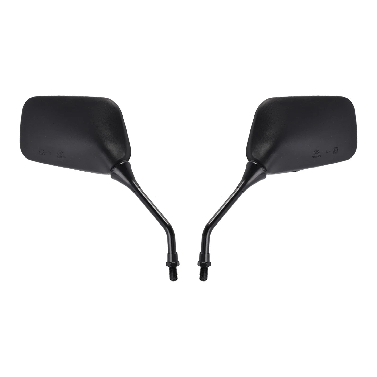 Pair Black Rearview Mirrors for Kawasaki KLR250 KLR600 KLR650 (M10)