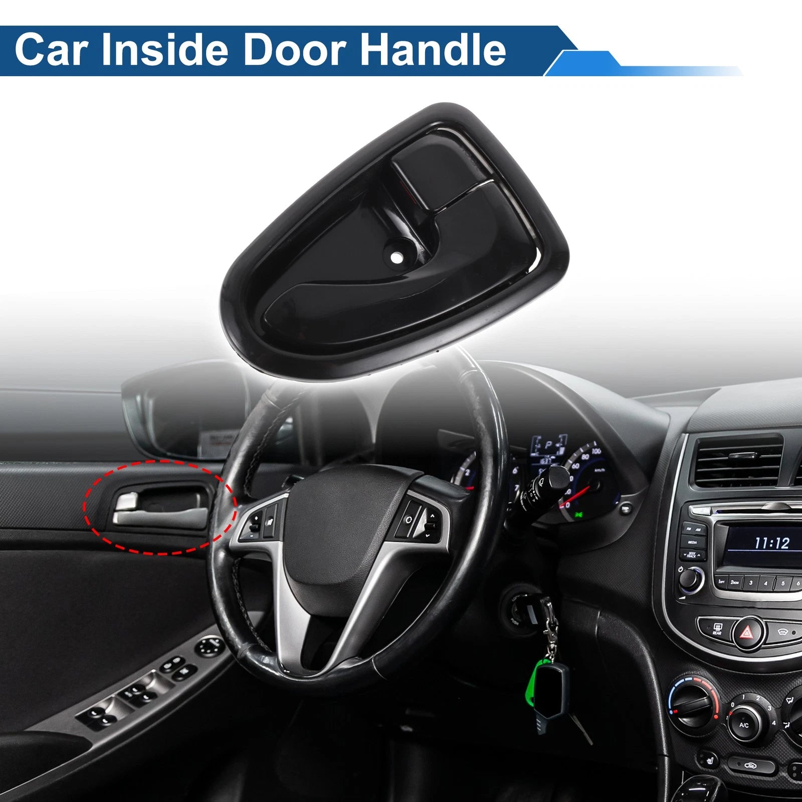 Front Driver Side Interior Door Handle for Hyundai Accent (2000–2005) No. 826202500
